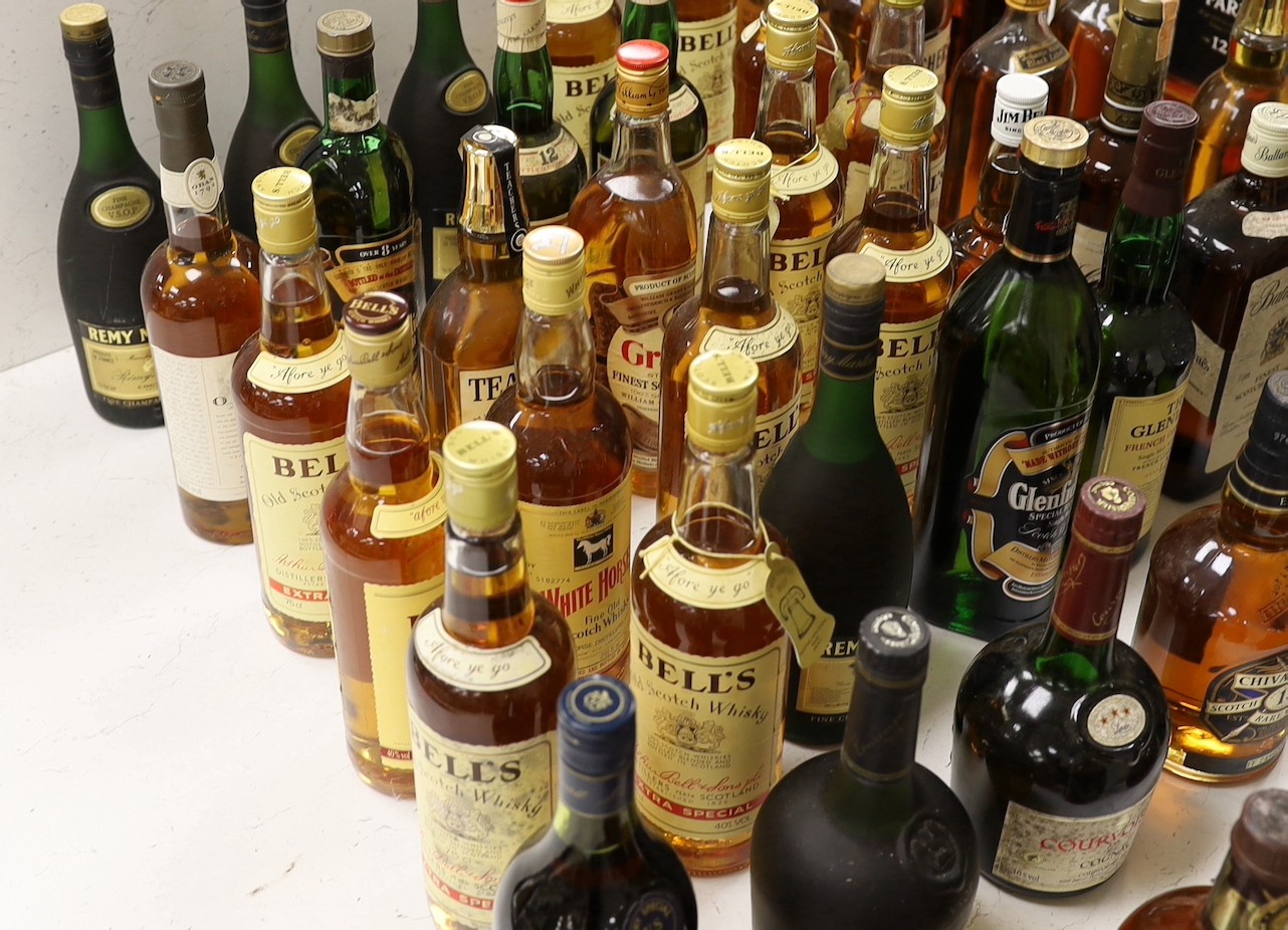 A large collection of spirits